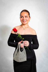 Abi Gemstone Bag - Moonstone Silver | NEMILDN