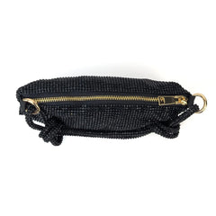 Bisi Rhinestone Clutch Bag - Midnight Noir | NEMILDN