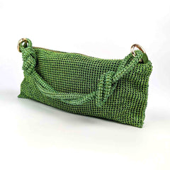Bisi Rhinestone Clutch Bag - Matcha Green | NEMILDN