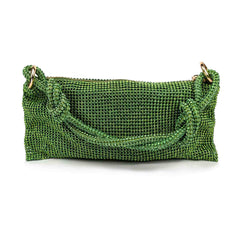 Bisi Rhinestone Clutch Bag - Matcha Green | NEMILDN
