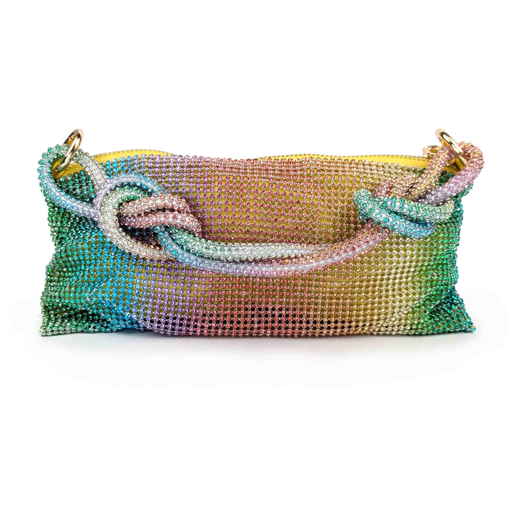 Bisi Rhinestone Clutch Bag - Sunset Crush | NEMILDN