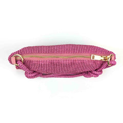 Bisi Rhinestone Clutch Bag - Pink Glimmer | NEMILDN
