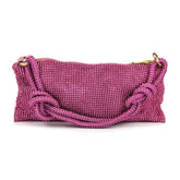 Bisi Rhinestone Clutch Bag - Pink Glimmer | NEMILDN
