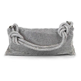 Bisi Rhinestone Clutch Bag - Cosmic Silver | NEMILDN