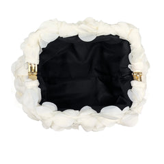 Rose Petal Clutch Bag - Pearl White | NEMILDN