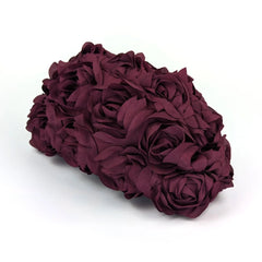 Rose Petal Clutch Bag - Mulberry Wine | NEMILDN