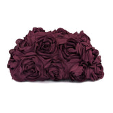 Rose Petal Clutch Bag - Mulberry Wine | NEMILDN