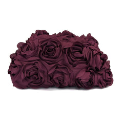 Rose Petal Clutch Bag - Mulberry Wine | NEMILDN