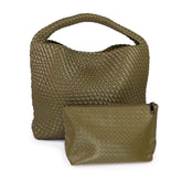 The Amara Woven Bag - Olive Green Nemildn