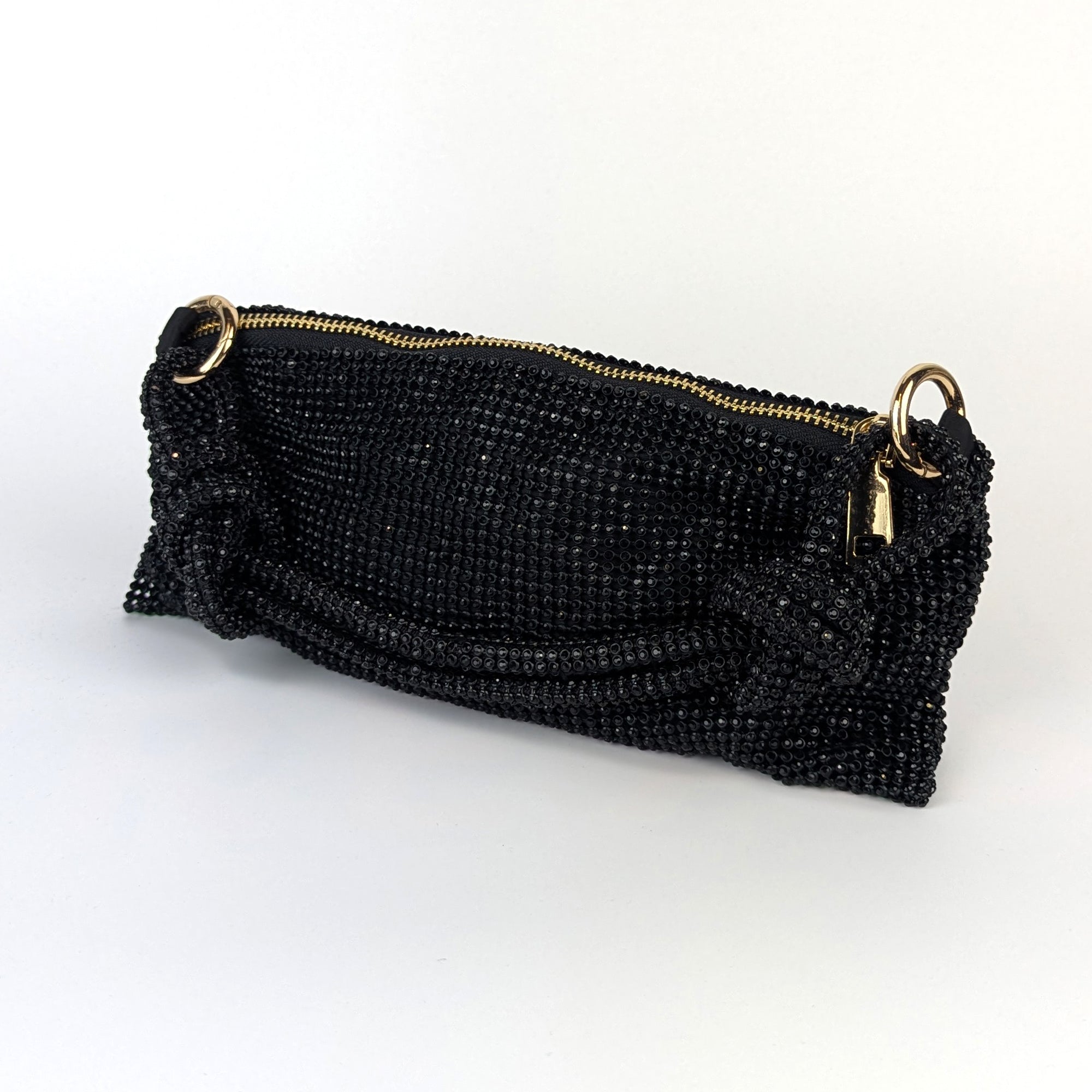 The Bisi Rhinestone Bag - Midnight Noir