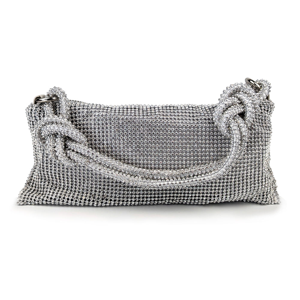 The Bisi Rhinestone Bag - Cosmic Silver