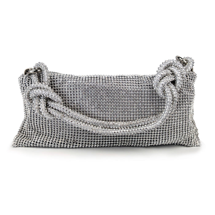 The Bisi Rhinestone Bag - Cosmic Silver